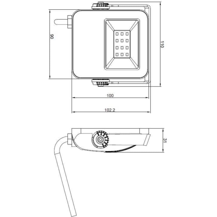 4lite Floodlight projektør, 4000K, 10W