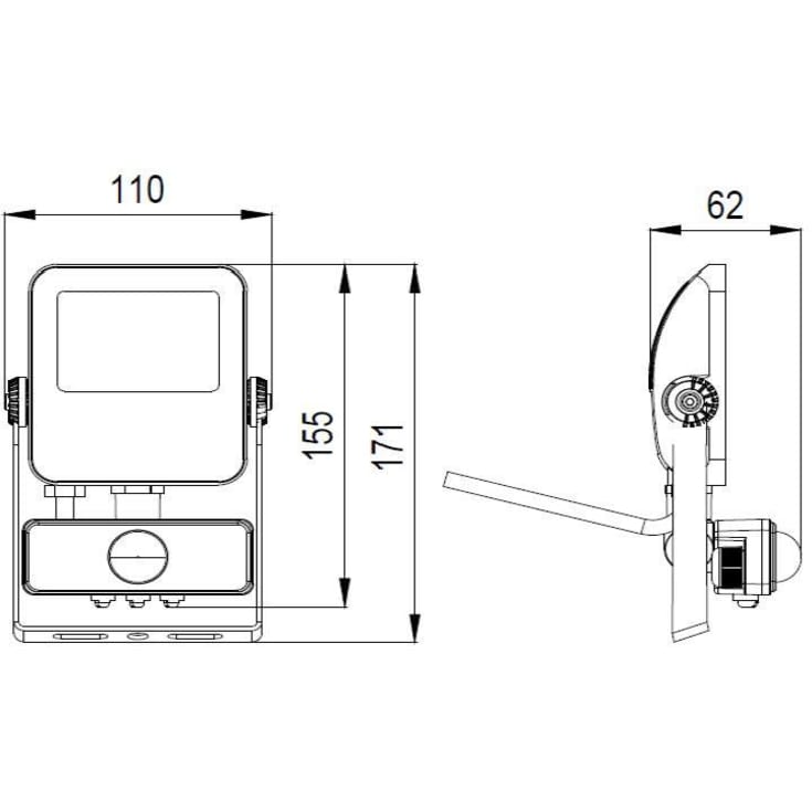 4lite Floodlight projektør med sensor, 4000K, 10W