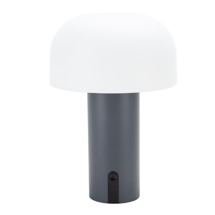 Veli Line Shape genopladelig bordlampe, grå