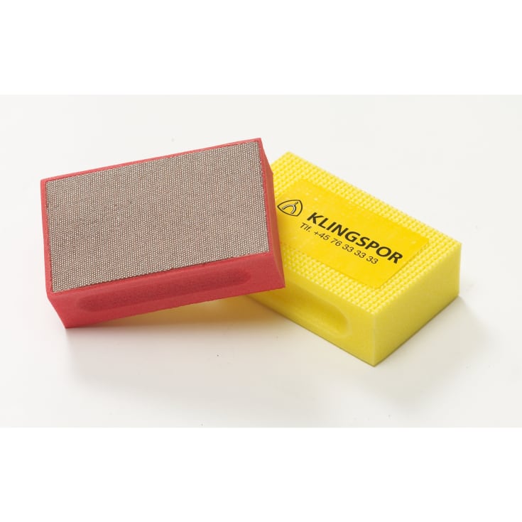 Klingspor diamanthandblock K200, medium/grov, rosa