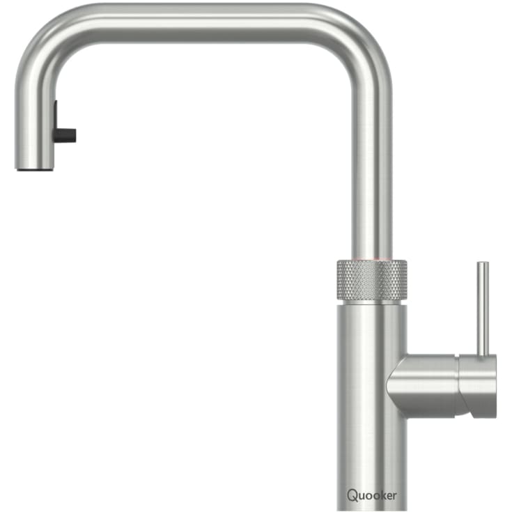 Quooker Flex Square kjøkkenarmatur, uttrekkbar tut, stål