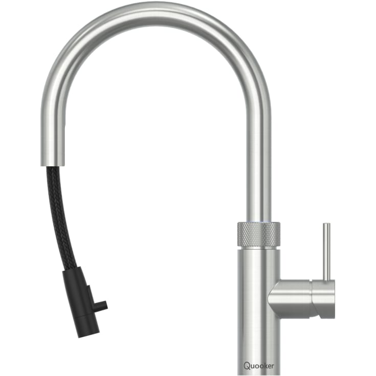 Quooker Flex Round kjøkkenarmatur, uttrekkbar tut, stål