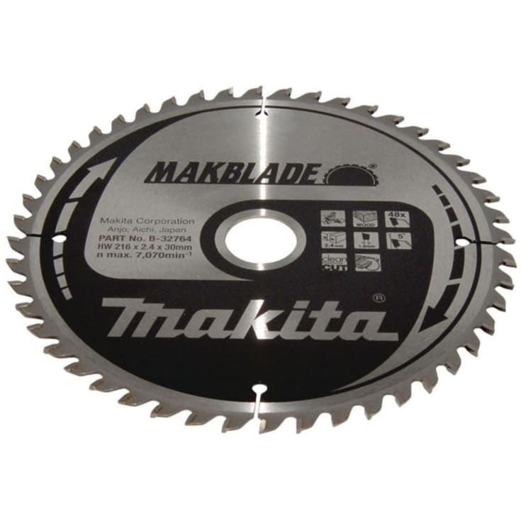 Makita sirkelsagblad HM tre, Ø216x30 mm 48t