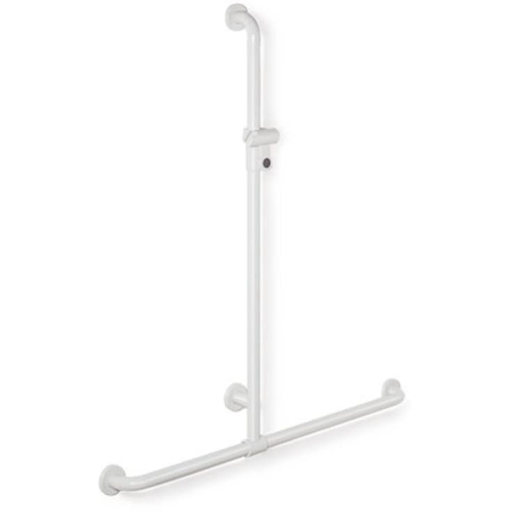 Hewi 801 T støttegreb/brusestang, 118,4x125 cm, hvid