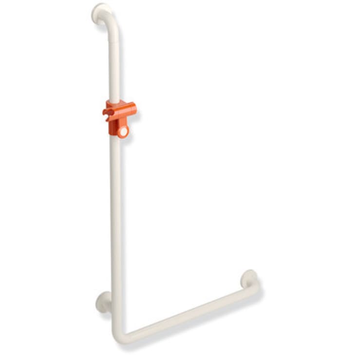 Hewi 801 L stödhandtag/duschstång, 60x110 cm, vit/orange