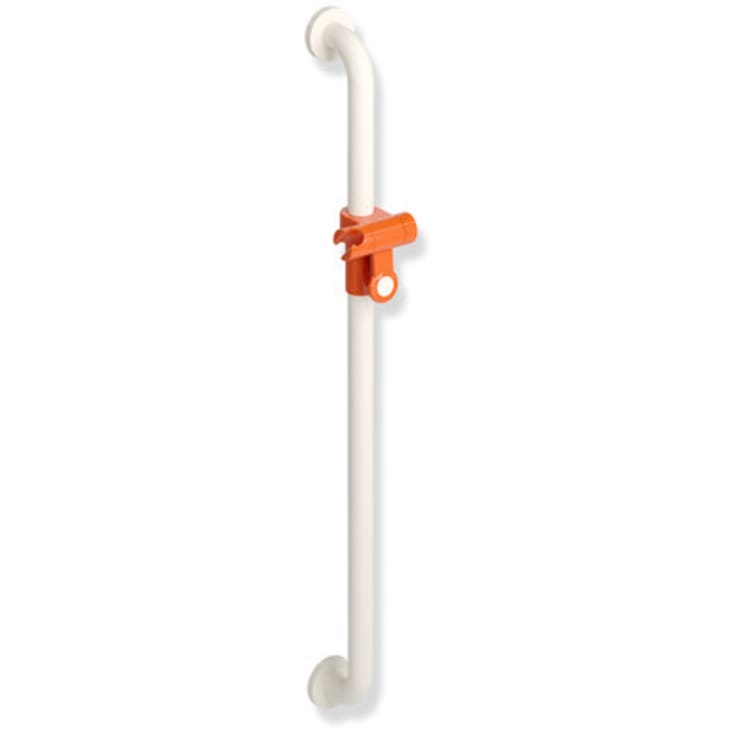Hewi 801 støttehåndtak/dusjstang, 90 cm, hvit/oransje