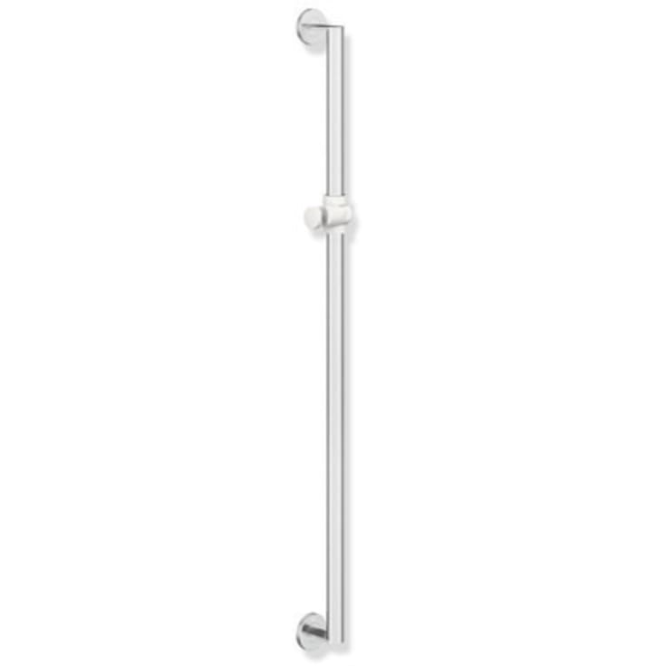 Hewi 900 stödhandtag/duschstång, 110 cm, borstad stål/vit
