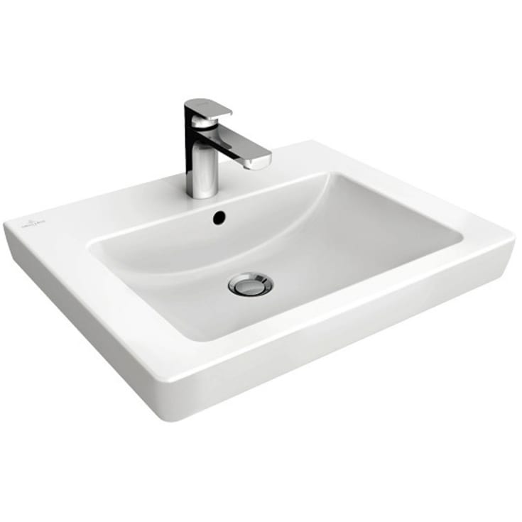 V&B Subway 2.0 vegghengt servant, 600x470 mm, hvit med CeramicPlus