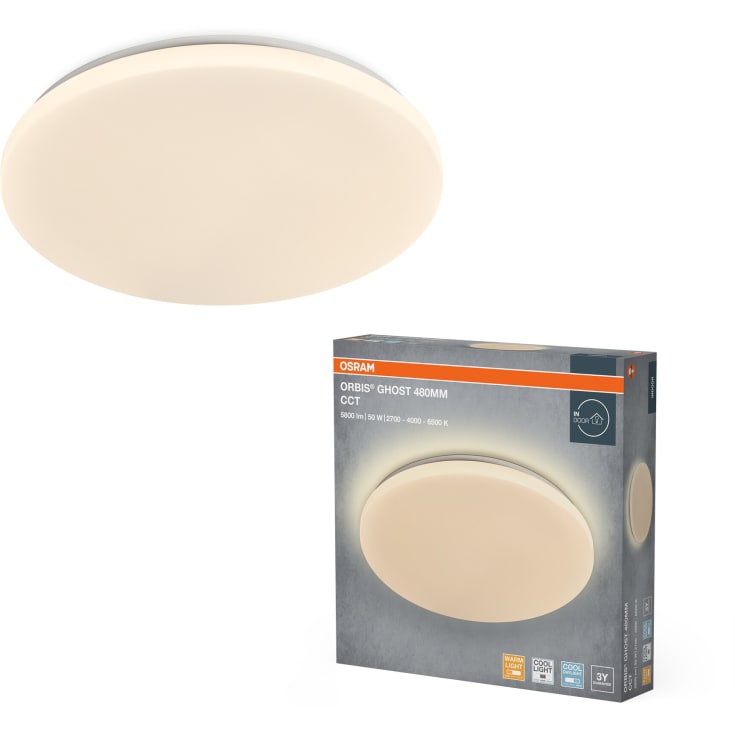 Osram Orbis Ghost plafond, Ø49 cm