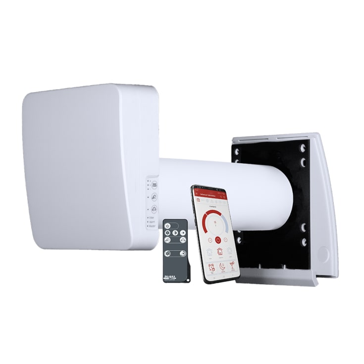 Duka One S4 Wi-Fi Ø100 mm, 1-rums varmegenvinding, hvid