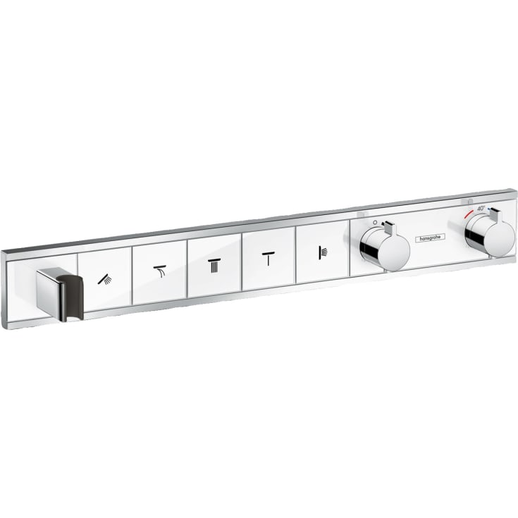Hansgrohe RainSelect termostat, med 5 uttak, hvit/krom