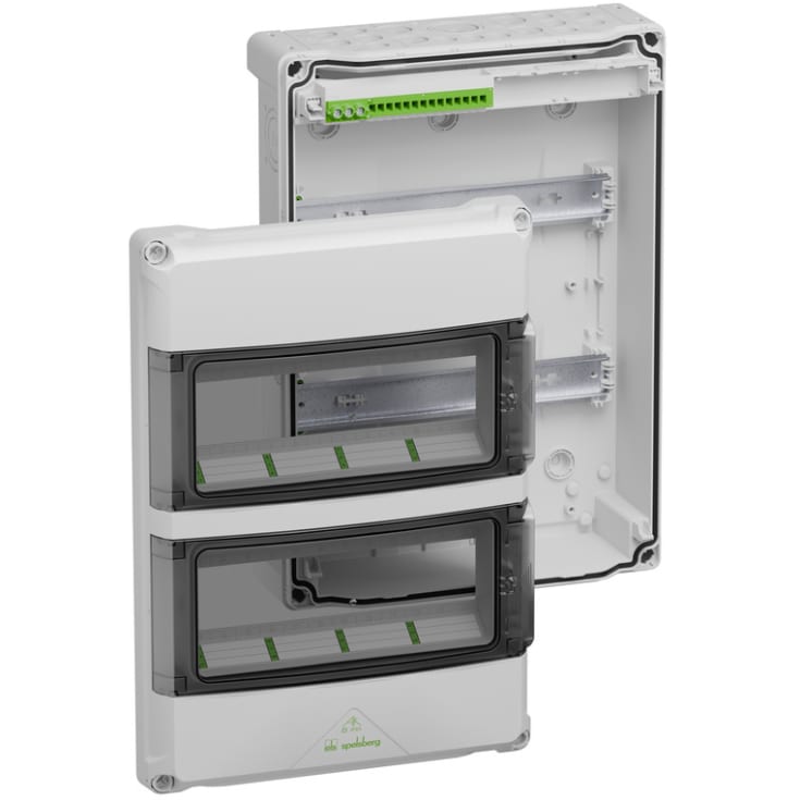 Gruppetavle IP65 AK 24-PE 2x12 modul med PE terminal
