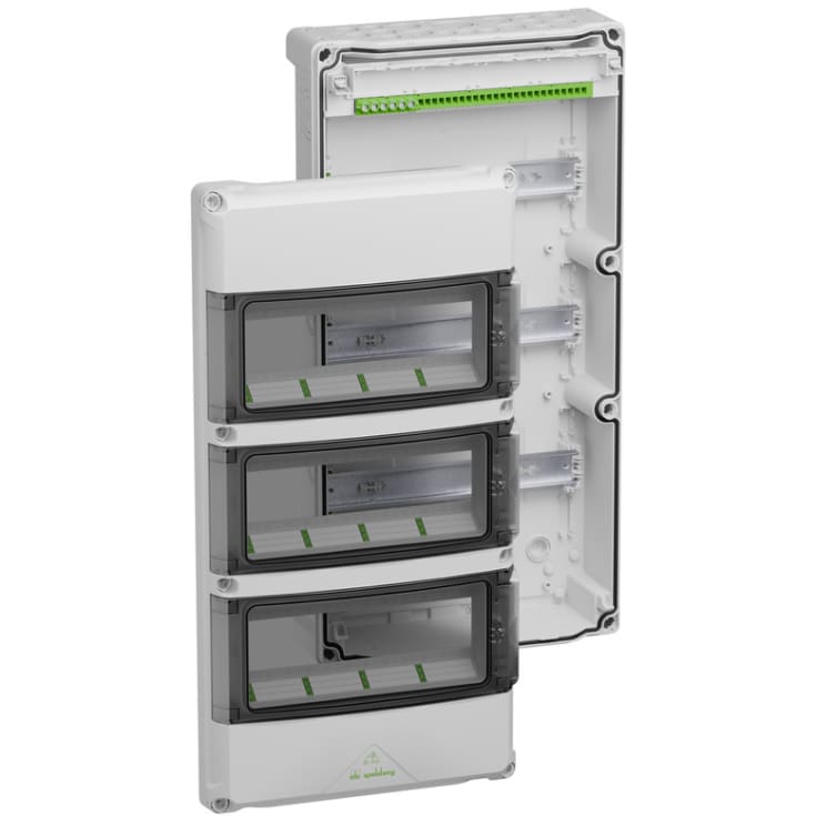 Gruppetavle IP65 AK 36-PE 3x12 modul med PE terminal