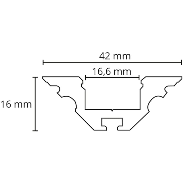 SG StripLine LED skinne, hjørne, hvid