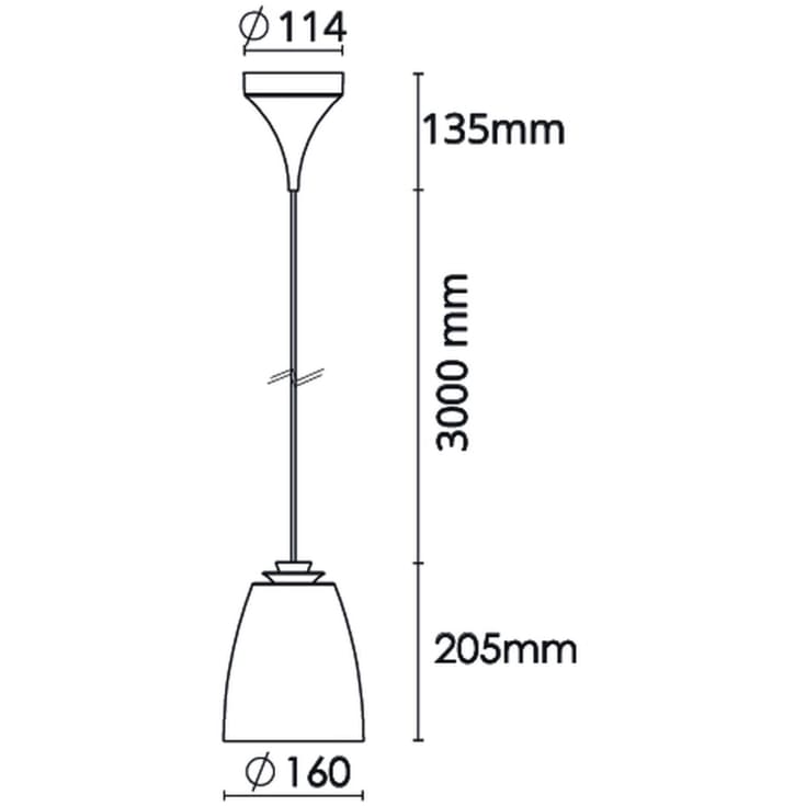 SG Bell pendel, sort/hvid, Ø16 cm