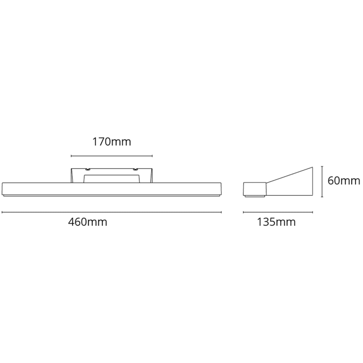 SG View spejllampe, 4000K, hvid, 46 cm