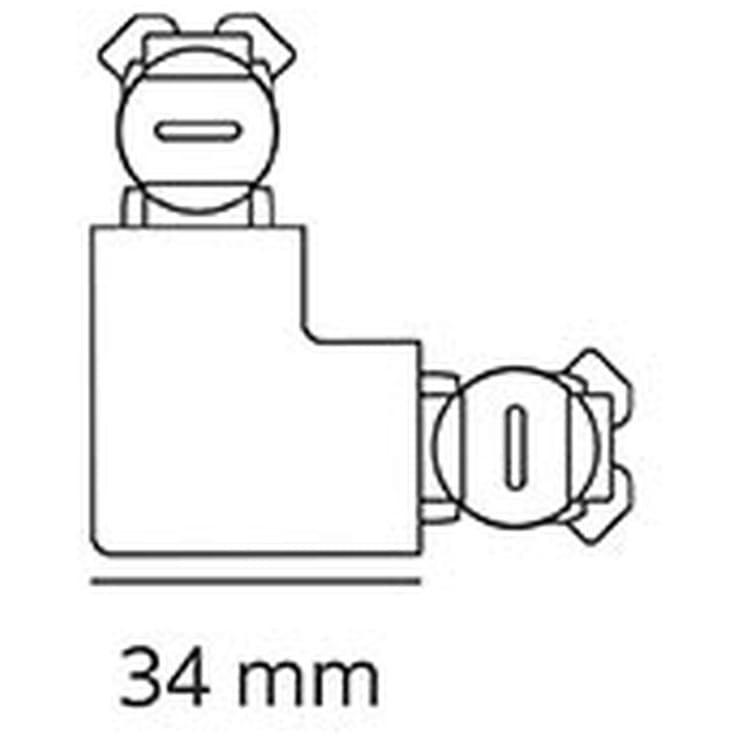 SG Zip vinkelstykke 1F, hvid