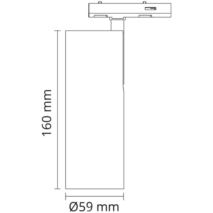 SG Zip Tube Mini skinnespot, justerbar hvid, hvid