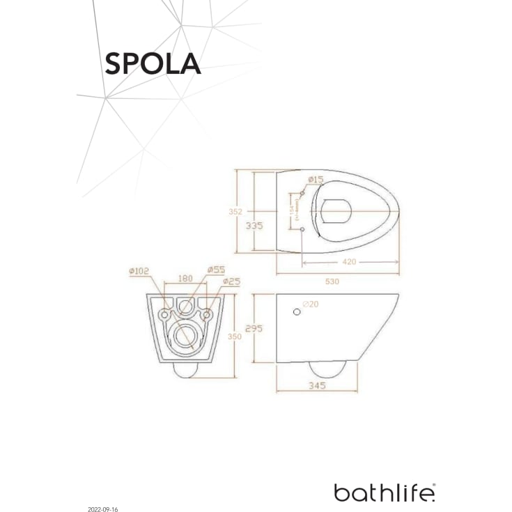 Bathlife Spola toalettpakke, hvit
