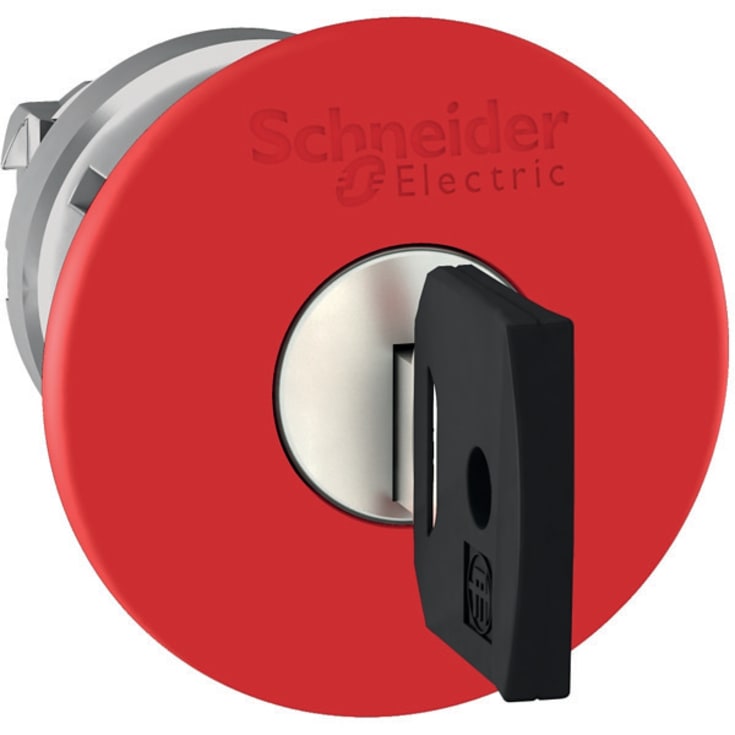 Schneider Harmony ZB4BS94412 nødstopshoved, nøgle, Ø40 mm, rød