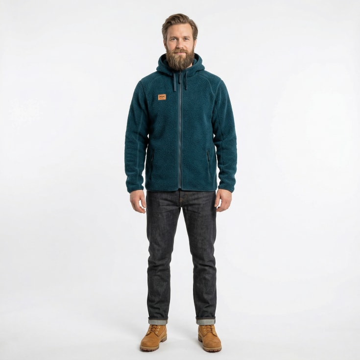 Helly Hansen Heritage fiberpelsjakke med hætte, marineblå, str. 3XL