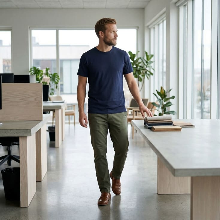 Westborn Basic t-shirt, marinblå, st M