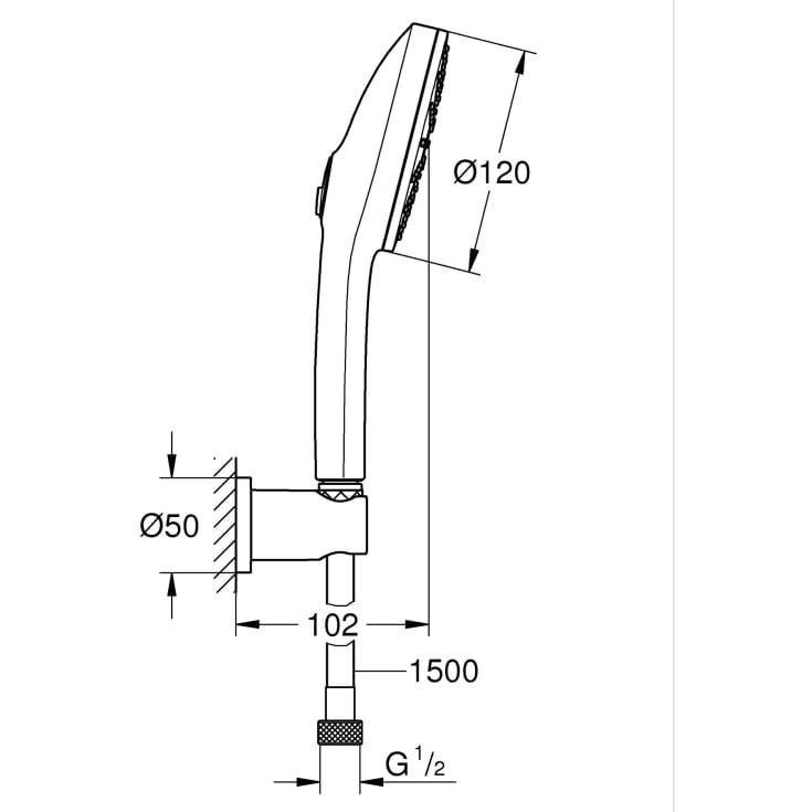Grohe Vitalio Joy+ håndbrusersæt, børstet messing