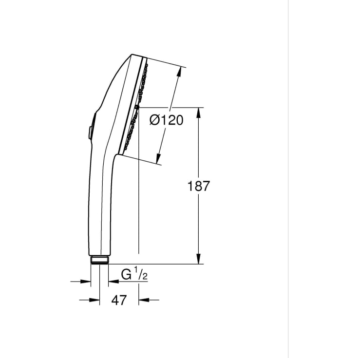 Grohe Vitalio Joy+ 120 håndbruser, vandbesparende, børstet kobber