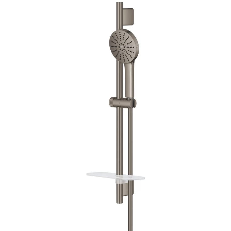 Grohe Vitalio Joy+ duschset, vattenbesparande, borstad svart krom