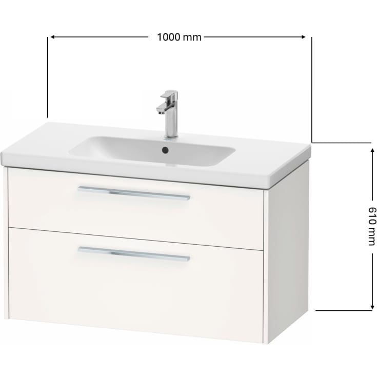 Duravit D-Code møbelpakke, 100x48 cm, mat lysegrøn