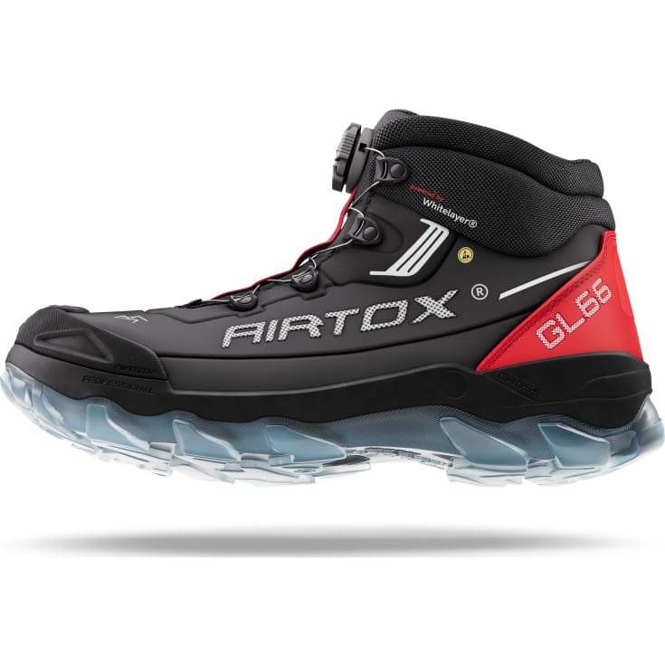 Airtox GL66 vernestøvel, S3, sort/rød, str. 37