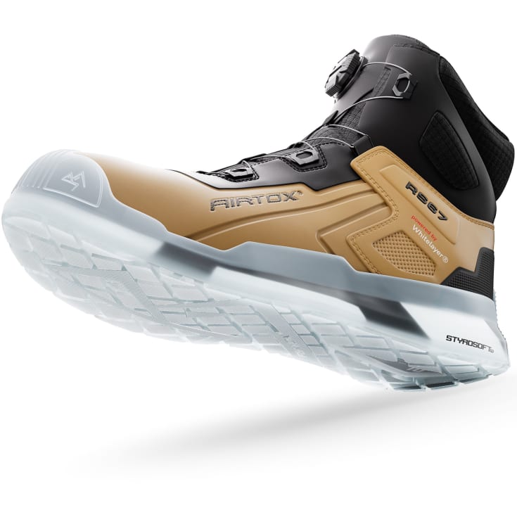 Airtox RS67 sikkerhedsstøvletter S7S, Desert haze/raven-black, 39