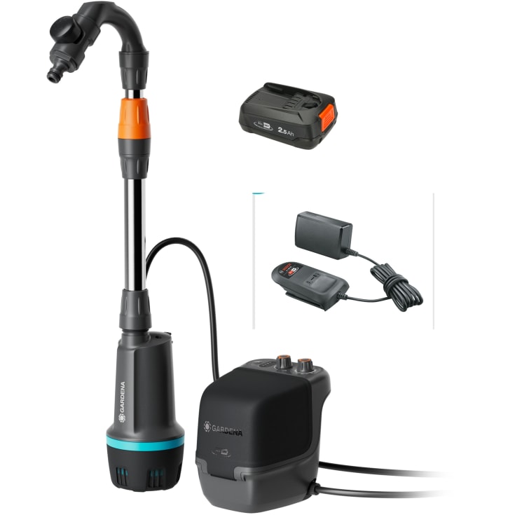 Gardena regnvattenpump 2600 Comfort, 18V/2,5Ah batteri