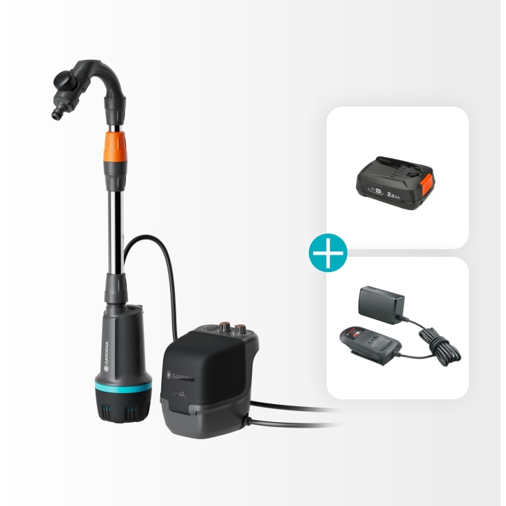 Gardena regnvattenpump 2600 Comfort, 18V/2,5Ah batteri