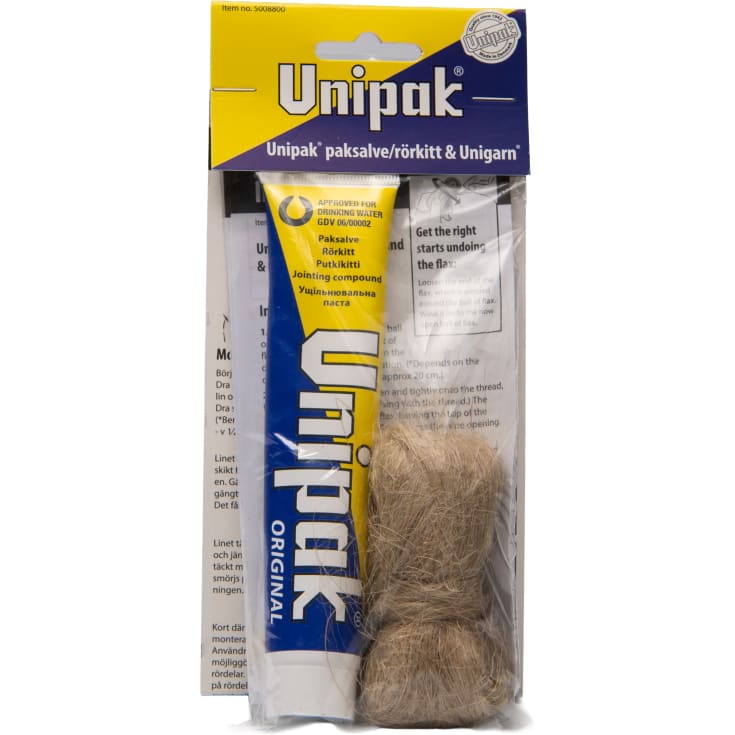 48 stk Unipak gevindpakningssæt, inkl. 65 g tube / 13 g garn.