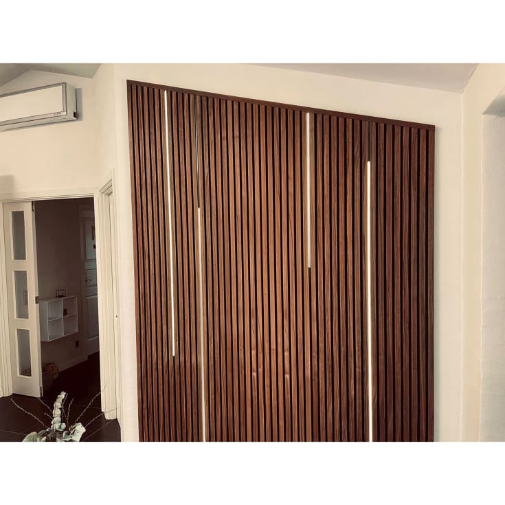 Ecofoss LED strip for akustik paneler, 240 cm, med opdelt lys, 4-pak