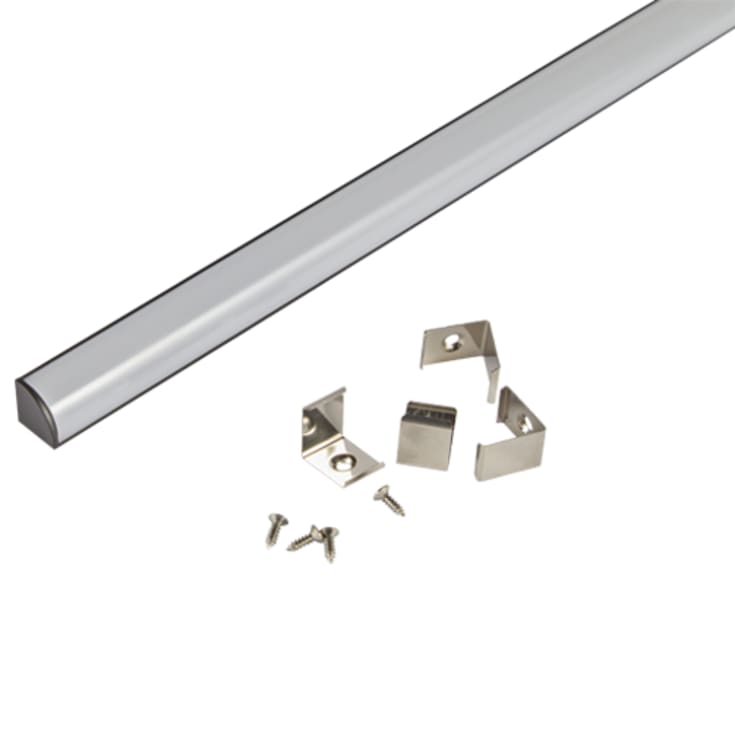 2M Hjørne Profil 16 x 16 (indv. 10mm) IP20 Sort