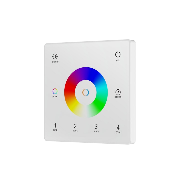 Touch panel væg RGBW colour led hvid Batteri 4 zoner