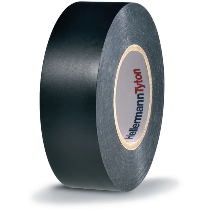 10 stk Hela Vinyltape, PVC isolerbånd 0,15x25 mm x 25 m, sort