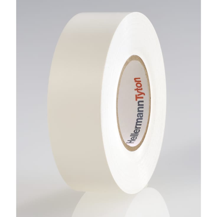 10 stk Hela Vinyltape PVC isolerbånd 0,15x25 mm x 25 m, hvid