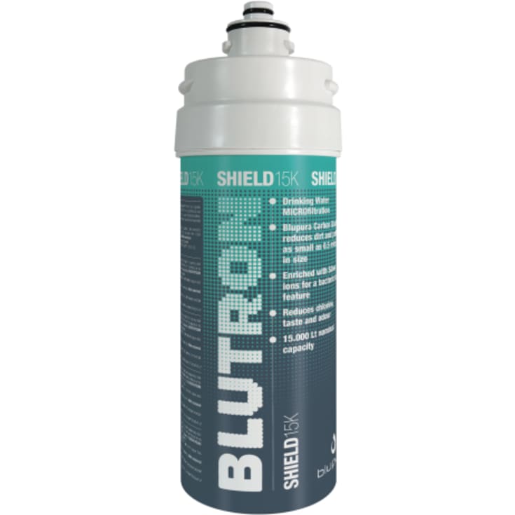 Friskvand Blutron Shield vandfilter, 0,5µm, aktiv kul, 15000 liter
