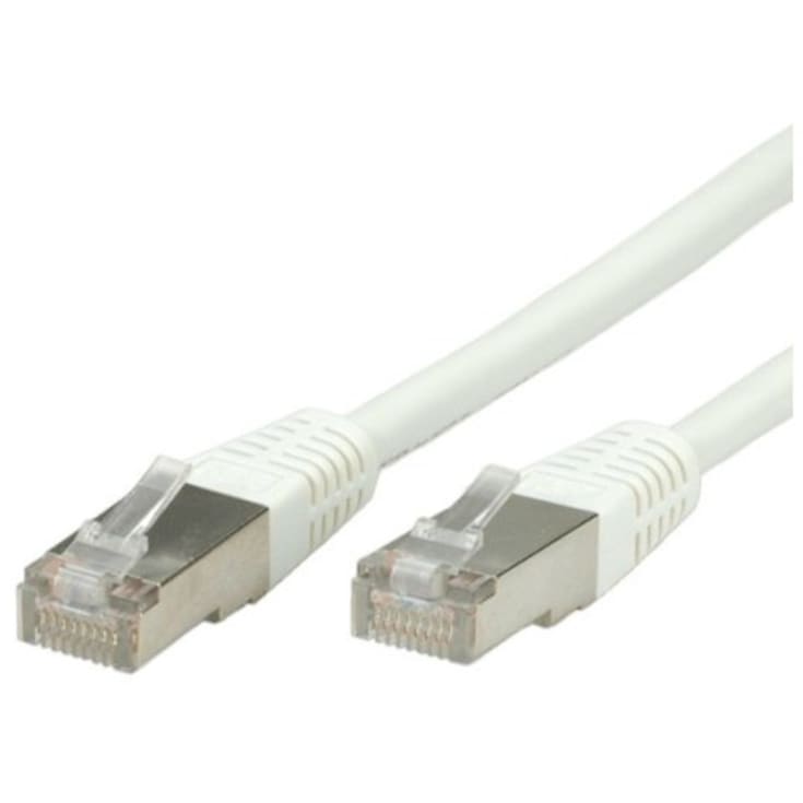 Patchkabel Cat.6A S/FTP 10m skjermet LSZH AWG26, hvit