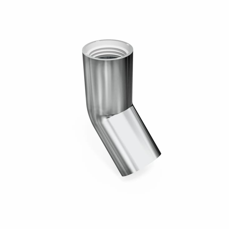Purus afløbsbøjning, indstik, 45°, Ø32 mm, plast, krom