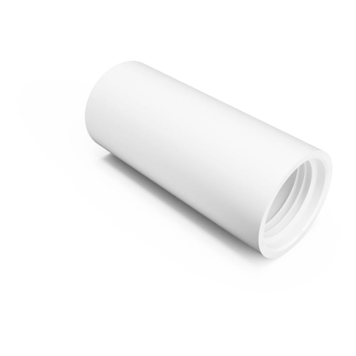 Purus muff, indstick, Ø32 mm, plast, vit