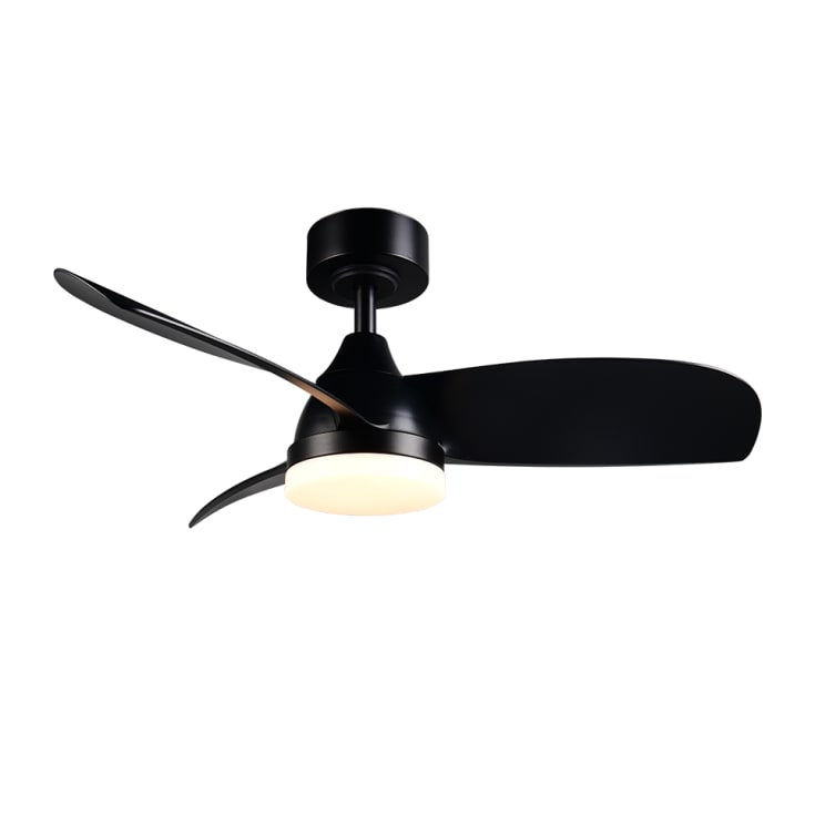Trio Lighting Helsinki loftventilator med lys, sort