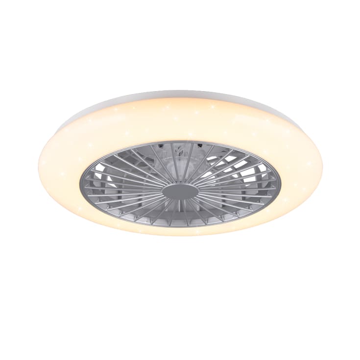 Trio Lighting Stralsund loftventilator med lys, titanium
