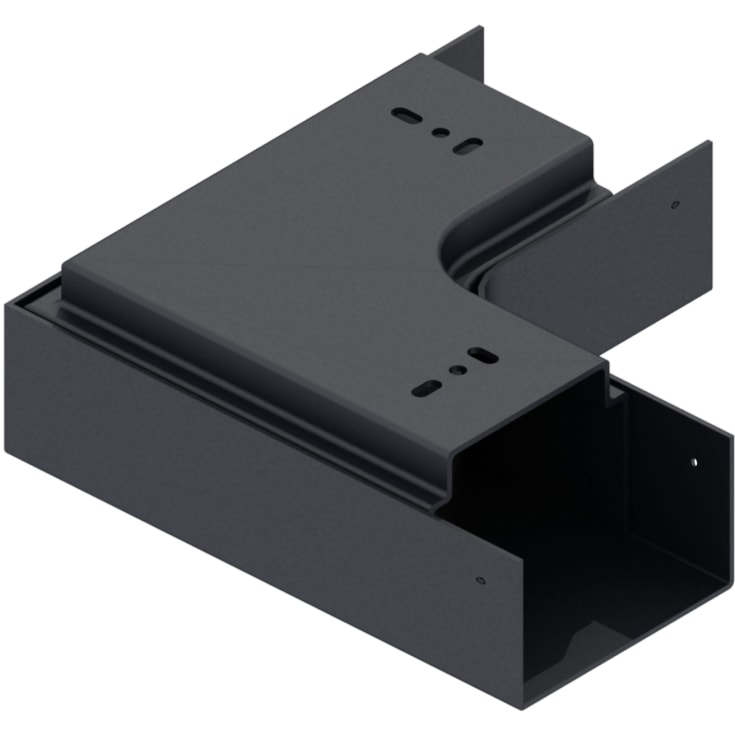 Qventi Horisontal Bend 90 (Sett) aluminium, antrasitt