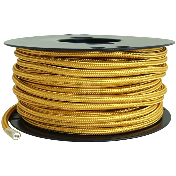 TBI stofledning, 2x0,75 mm²,guld, metervare