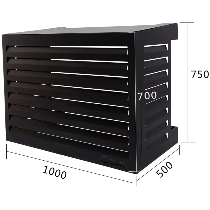 Qventi Värmepumpsskydd, aluminium 100 cm, antracit