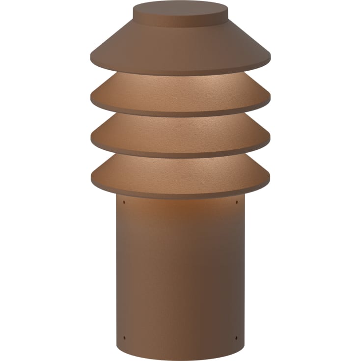 Louis Poulsen Bysted Garden pullert, 2700K, spyd, corten, lav